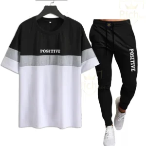Positive Summer Men’s Tracksuit – Lightweight Shirt & Trouser Set for Hot Weather
